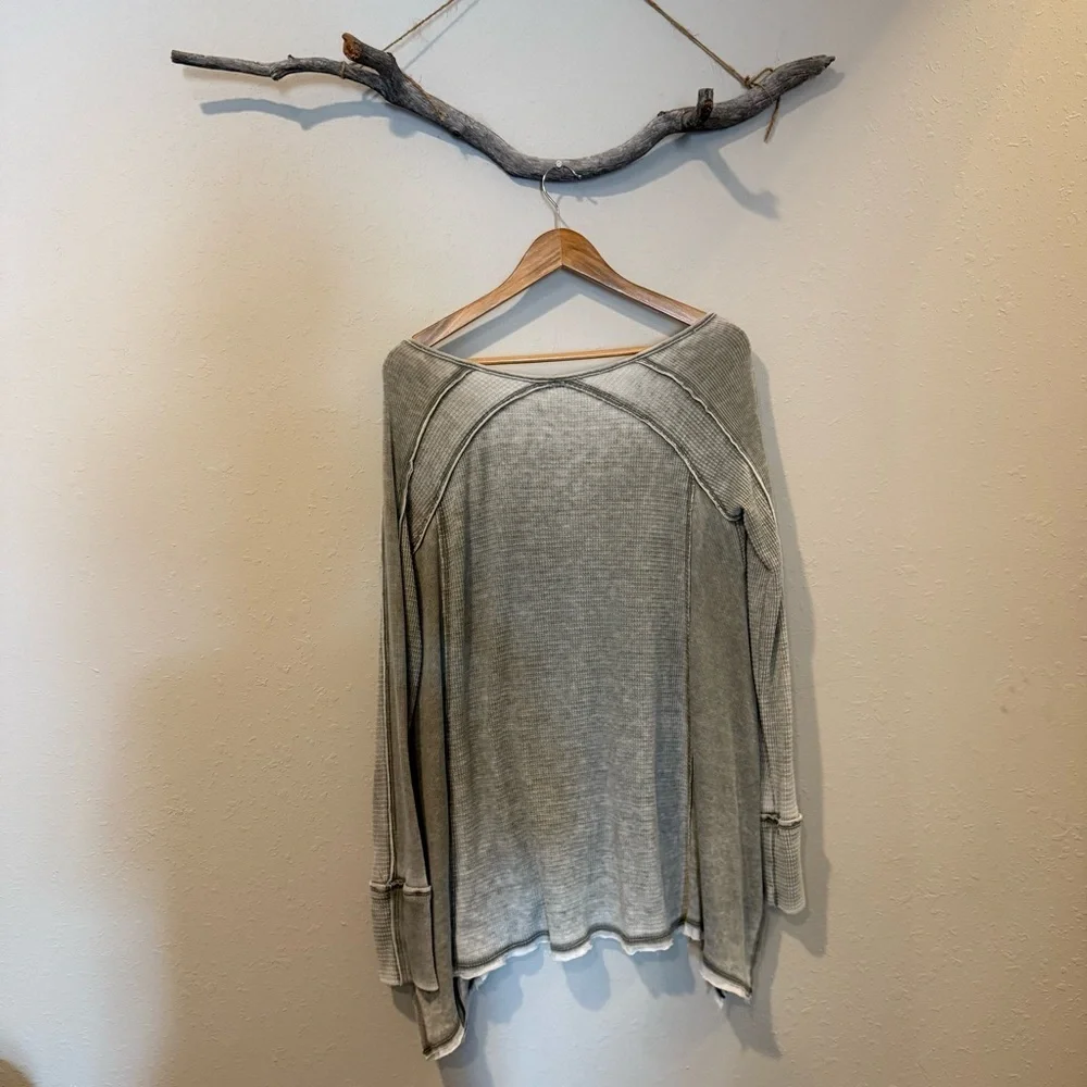 Free People Pacific Drippy Thermal In Green